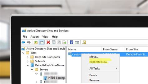 check active directory replication.